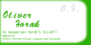 oliver horak business card